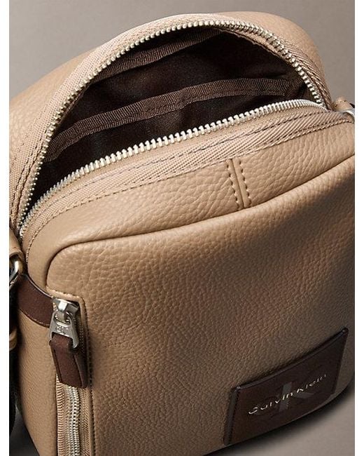 Calvin Klein Brown Monologo Reporter Bag for men
