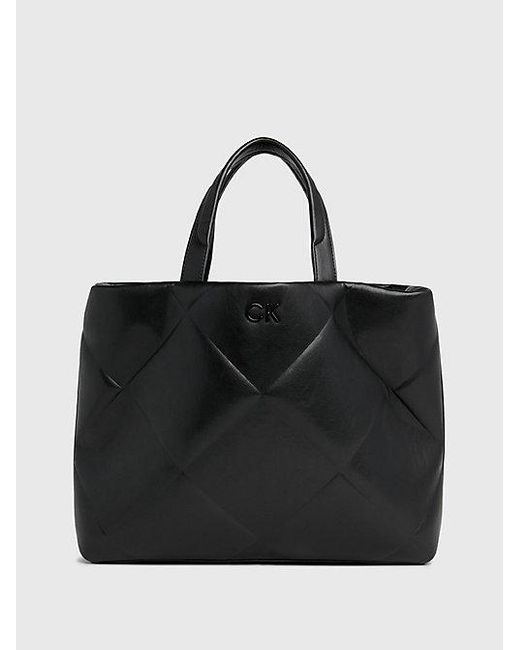 Calvin Klein Doorgestikte Tote Bag in het Black