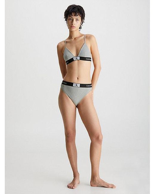 Calvin Klein Gray Triangle Bra Ck96