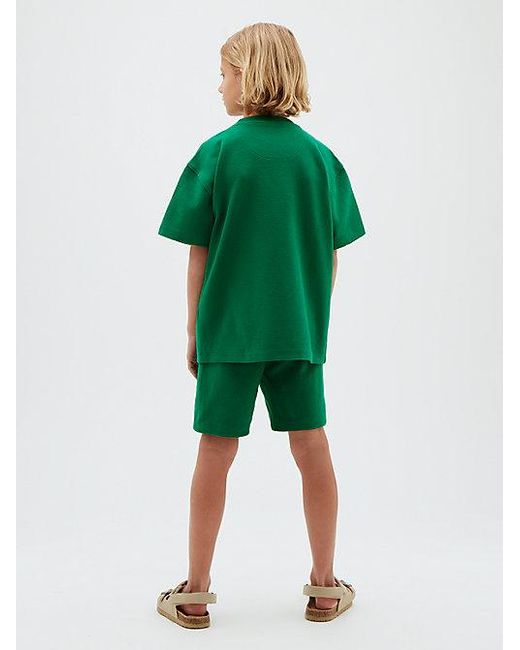 Calvin Klein Green Jeans Ottoman T-Shirt Shorts Set for men