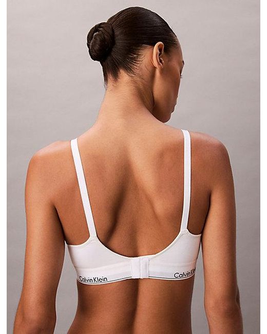 Calvin Klein White Maternity Bralette Icon Cotton Modal