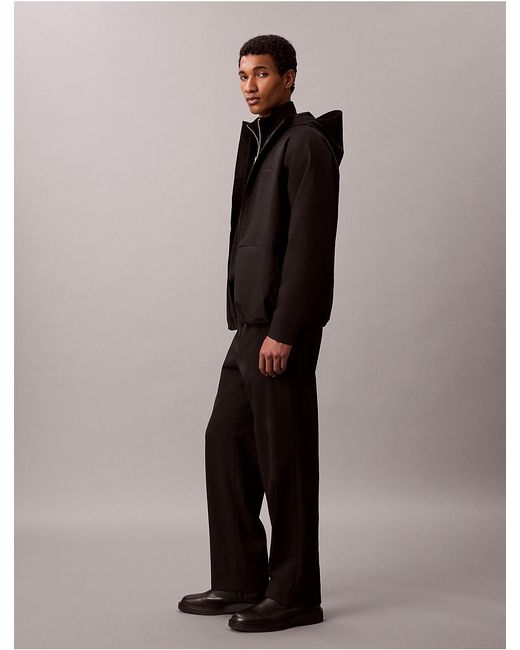 Calvin Klein Black Tech Shell Hooded Jacket for men