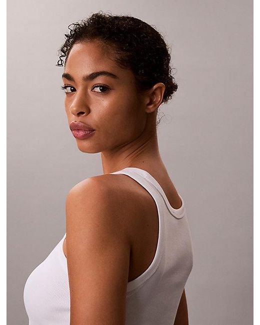 Calvin Klein Top Vrouw Wit in het Blue