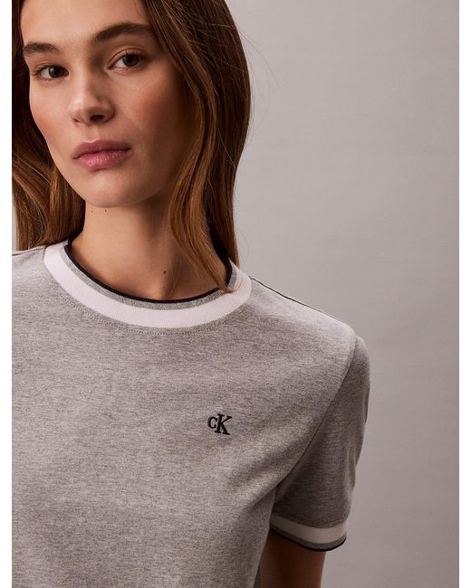 Calvin Klein Blue Sporty Ringer T-Shirt