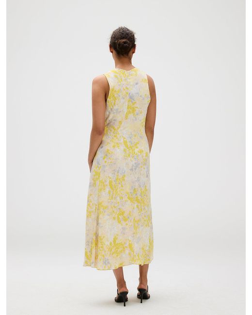 Calvin Klein Metallic Flared Viscose Printed Dress