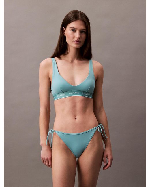 Calvin Klein Brown Tie Side Bikini Bottoms