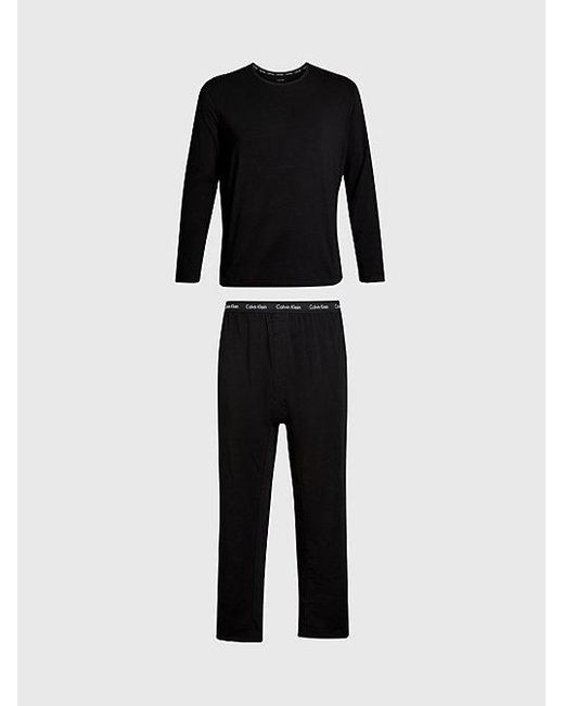 Calvin Klein Plus Maat Pyjamaset - Cotton Stretch in het Black voor heren
