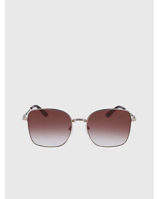 Calvin Klein Purple Rectangle Sunglasses