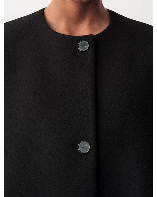 Calvin Klein Black Cora Collarless Coat