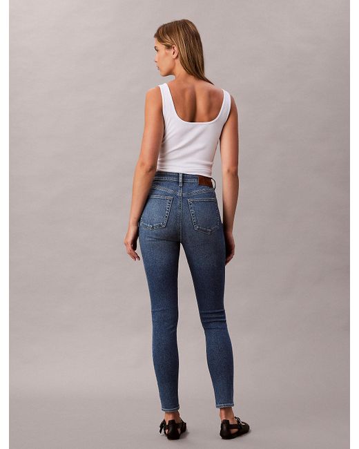 Calvin Klein Blue High Rise Skinny Jeans