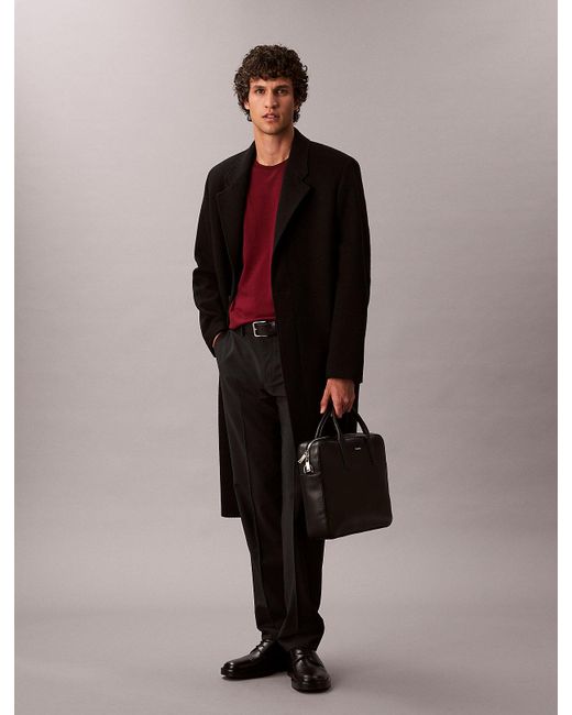 Borsa Portadocumenti Micro Martellata di Calvin Klein in Gray da Uomo