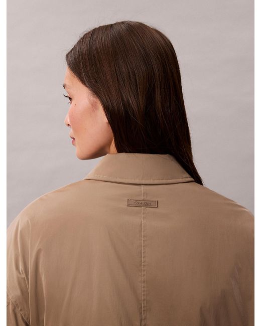 Calvin Klein Natural High Shine Relaxed Bomber Jacket