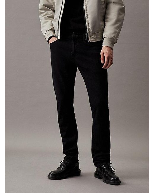 Slim Jeans Calvin Klein de hombre de color Black