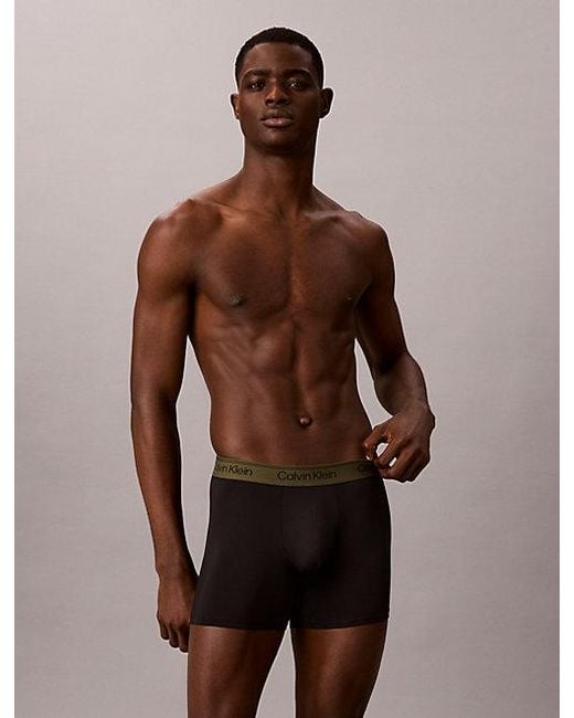 Calvin Klein Black 3 Pack Boxer Briefs Microfibre Stretch for men