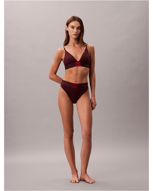 Calvin Klein Multicolor Modern Logo Unlined Triangle Bralette