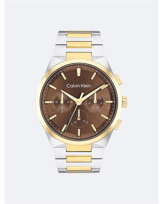 Calvin Klein Metallic Multifunction H-Link Bracelet Watch for men