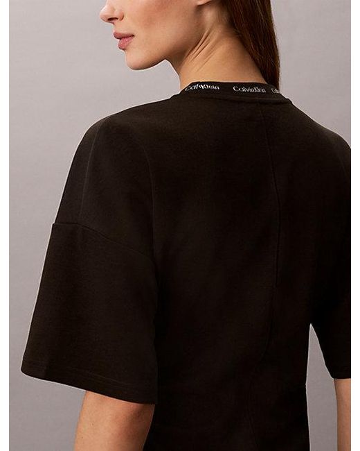 Calvin Klein Brown Jeans Milano Jersey Draped T-Shirt Dress