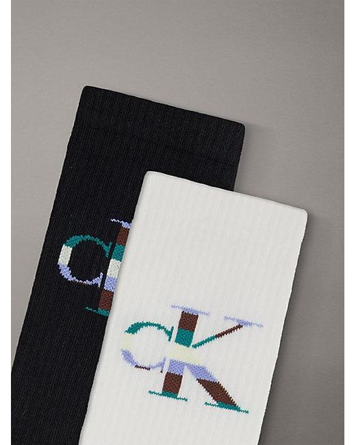 Calvin Klein Multicolor 2 Pack Soft Cotton Stretch Crew Socks for men