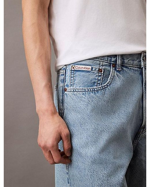 Calvin Klein Gray Jeans 90S Regular Denim Shorts for men