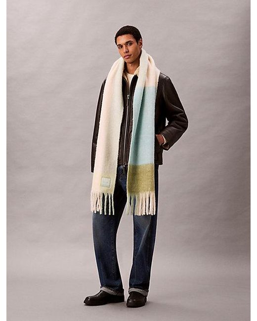 Calvin Klein Multicolor Soft Warm Checkered Scarf for men