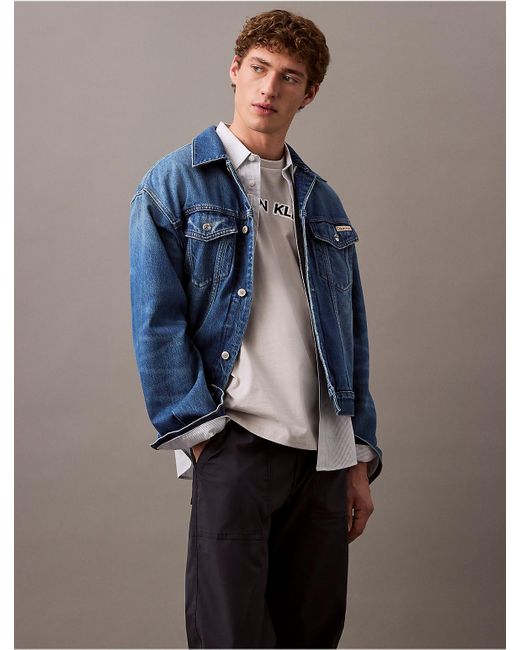 Calvin Klein Blue Calvin Klein Ripstop Relaxed Pants for men