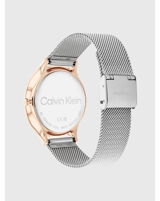 Calvin Klein White Crystal Bezel Bracelet Watch