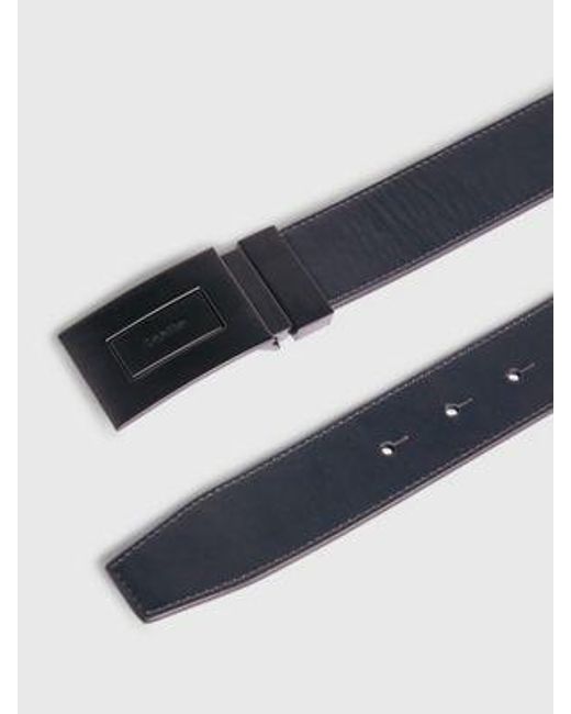 Cinturón reversible de piel Calvin Klein de hombre de color Blue