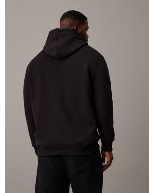 Calvin Klein Monogramm-Hoodie in großen Größen in Black für Herren
