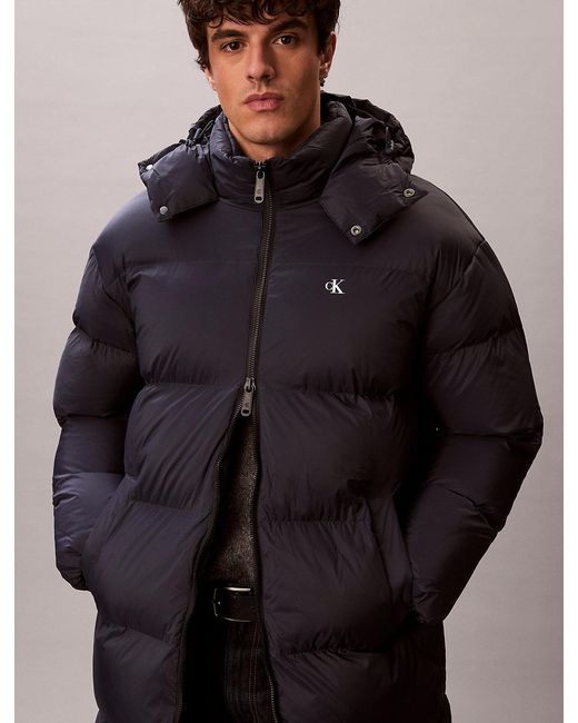 Calvin Klein Multicolor Hooded Nylon Puffer Coat for men