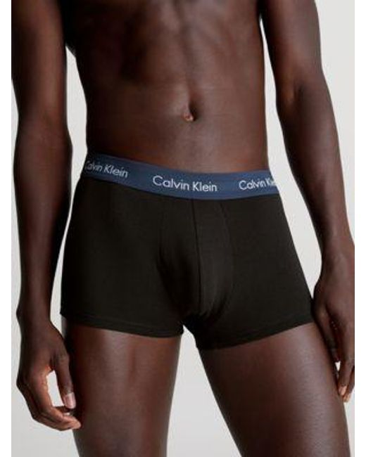 Calvin Klein 7er-Pack Hüft-Shorts - Cotton Stretch in Blue für Herren