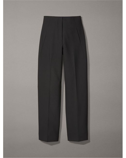 Calvin Klein Multicolor Structured Stretch Wide Leg Trousers