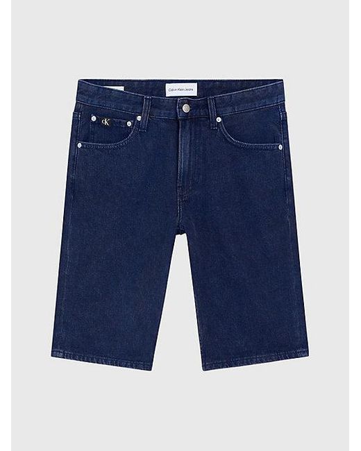 Calvin Klein Tailored Korte Spijkerbroek in het Blue voor heren