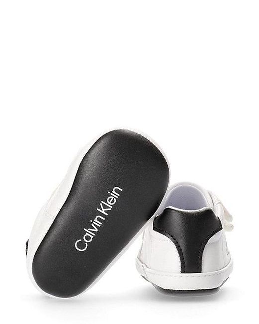 Calvin Klein White Jeans Baby Signature Velcro Trainers for men