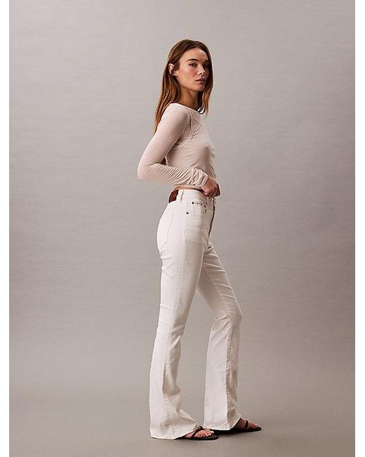 Calvin Klein Pink Jeans High Rise Flared Jeans