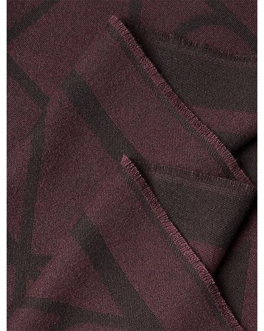 Calvin Klein Brown Soft Two Tone Emblem Logo Scarf for men