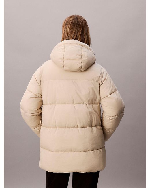 Calvin Klein Multicolor Logo Belt Hooded Puffer Jacket