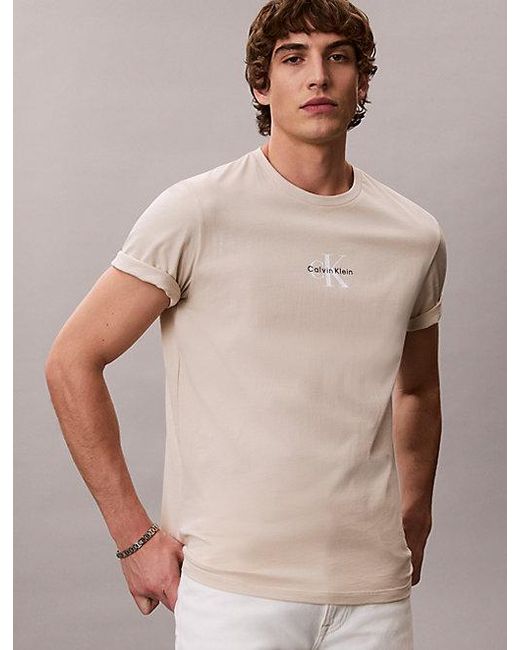 Calvin Klein Multicolor Jeans Monogram Logo T-Shirt for men