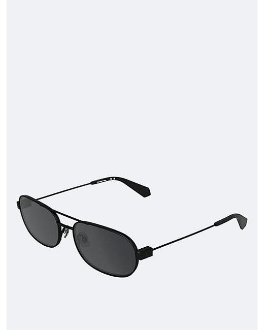 Calvin Klein White Jeans Oval Sunglasses Ckj26202S for men