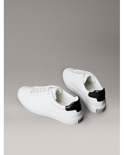 Calvin Klein Metallic Sneakers Aus Weichem Leder Mit Logoprägung
