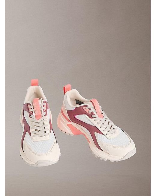 Calvin Klein Pink Trailblazer — Mesh Mix Runner Trainers