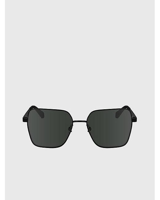 Calvin Klein Vierkante Zonnebril Ckj24201s in het Black