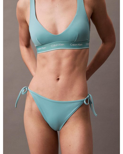 Calvin Klein Brown Tie Side Bikini Bottoms