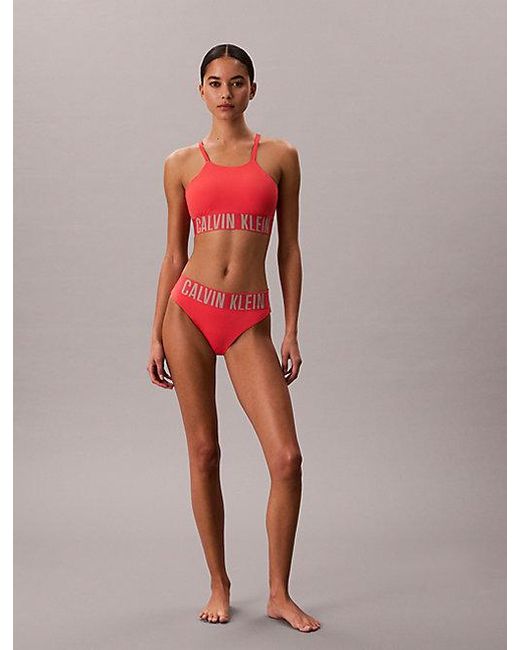 Calvin Klein Pink Bikini Bottoms Intense Power