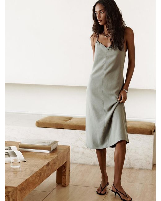 Calvin Klein Gray Casual Twill Sleeveless Shift Dress