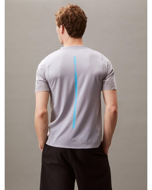 T-Shirt Da Palestra Ad Alte Prestazioni Anti Umidità Ad Asciugatura Rapida di Calvin Klein in Gray da Uomo