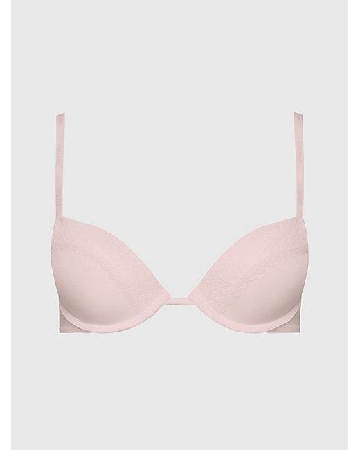 Calvin Klein Pink Plunge Push-up Bra - Flirty