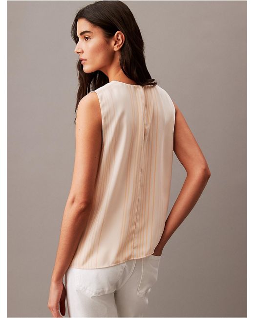 Calvin Klein Natural Flowing Sleeveless Printed Tank Top