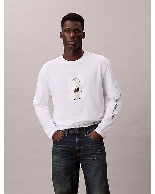 Calvin Klein White Classic Kate Long Sleeve Tee for men