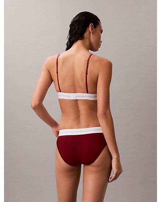 Calvin Klein Brown Bikini Briefs Cotton Modal Stretch Rib