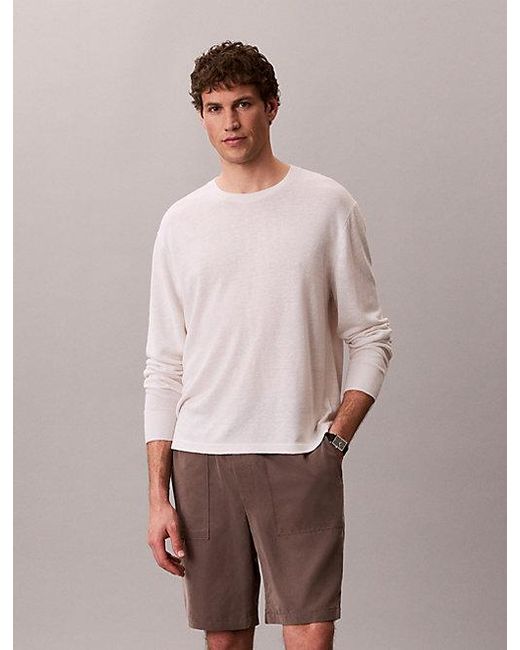 Calvin Klein Pink Soft Modal Drawstring Shorts for men